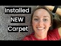 Installing carpet, among other things,  in a motorhome!