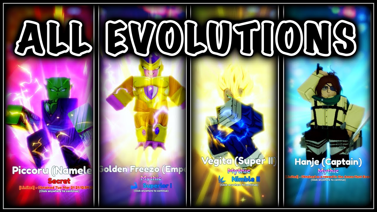 All Secret Evolutions in Anime Adventures