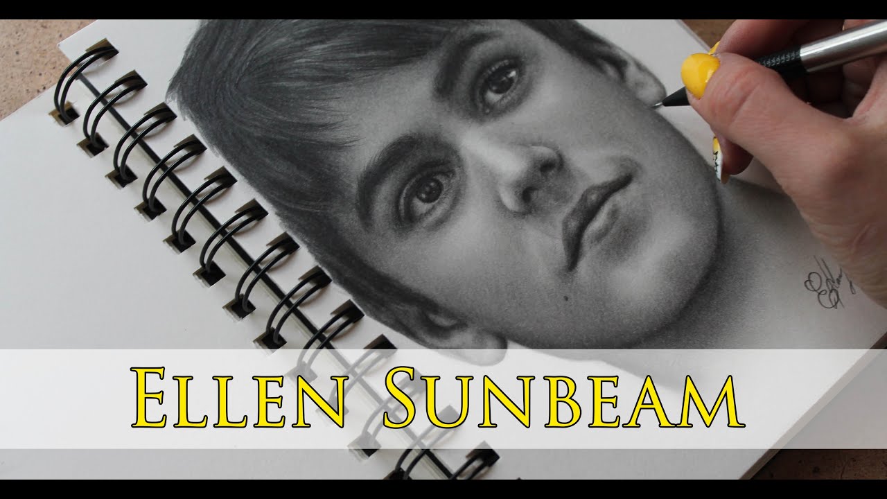 Drawing Justin Bieber by Ellen Sunbeam