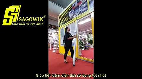CỬA LƯỚI XẾP XÍCH KHÔNG RAY 1 CÁNH THƯƠNG HIỆU SAGOWIN