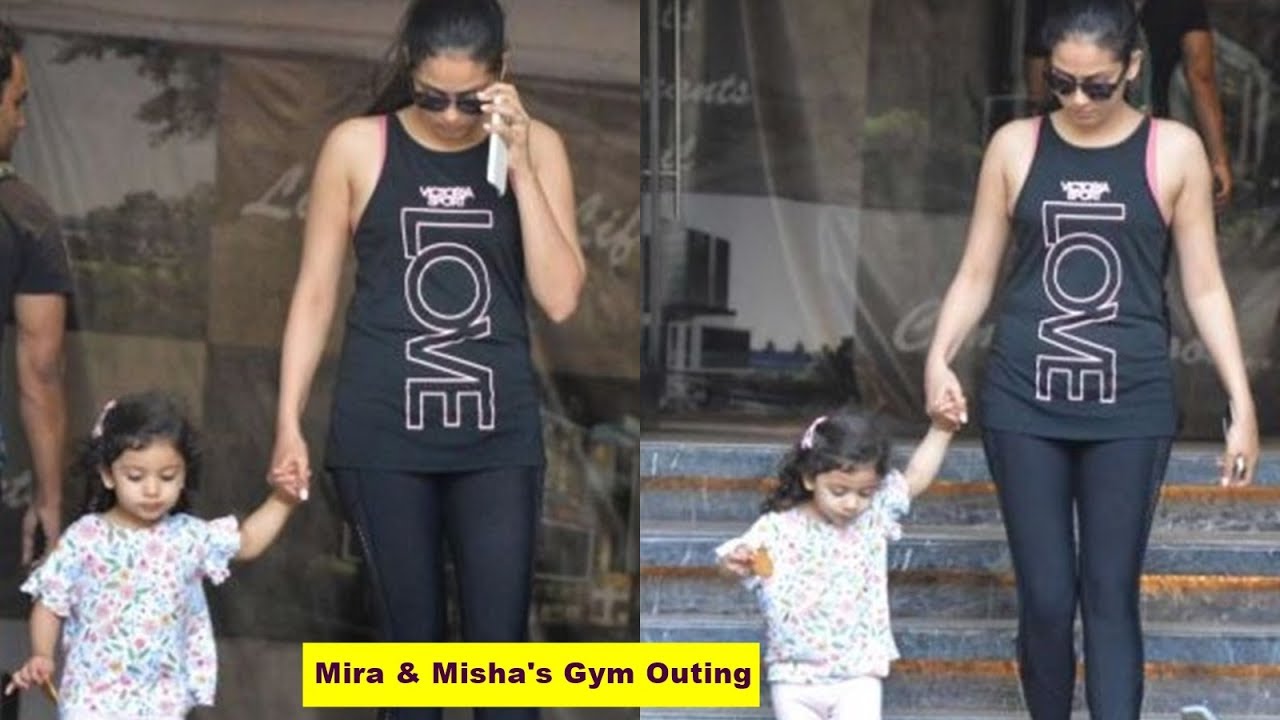 Misha Kapoor accompanies mother Mira Rajput to the gym