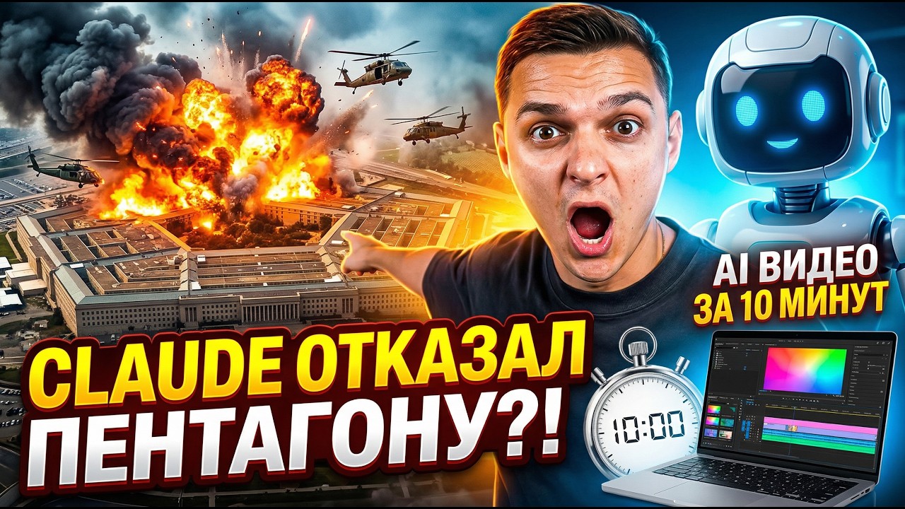 Claude отказал Пентагону… я сделал вирусное AI-видео за 10 минут