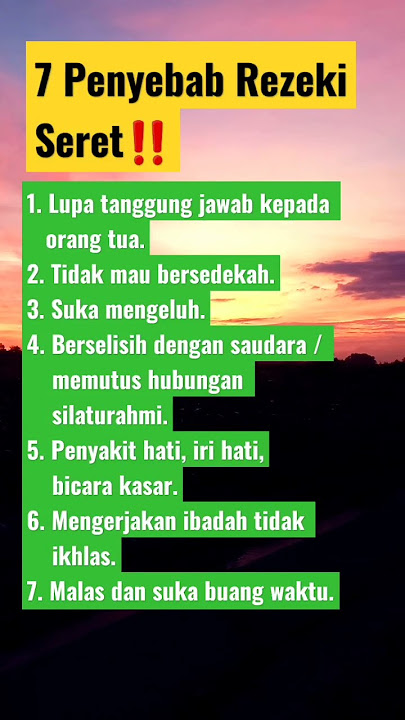 7 Penyebab Rezeki Seret #quotes #storywa #storyislami #rezeki