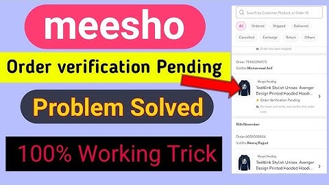 Meesho order verification pending problem || Order verification pending on meesho ||