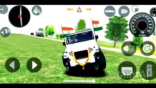 Modified Mahindra white Thar Offroad Gameplay 👿l Indian Cars Simulator 3D ||😈