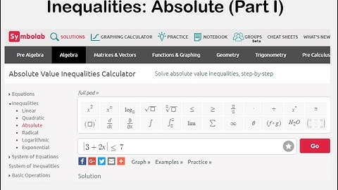 Inequalities: Absolute (Part 1)