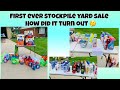 FIRST EVER STOCKPILE YARD SALE! Let’s talk about pricing, how it went & what I would change.