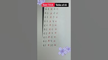 Easy Trick || Table of 61 🧐#maths #basic #viralvideo #trending #foryou #mathpuzzle