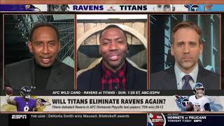 ESPN FIRST TAKE   Ryan Clark & Stephen A   bold predict   Will Titans Eliminate Ravens again