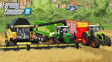 STRAW UNLOADING & WHEAT HARVESTING & WHEAT UNLOADING IN FS22 | FS22 | TIMELAPSE |