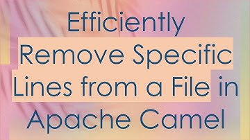 Efficiently Remove Specific Lines from a File in Apache Camel