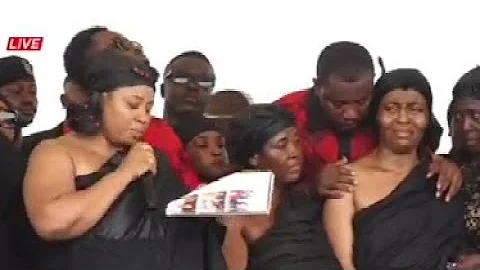 Odo Bronii Reads Her Final Tribute, Bidding a Heartfelt Goodbye to Daddy Lumba at His Last Funeral