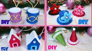 4 Diy ideas de adornos de Navidad de foami o goma eva muy fáciles, adornos navideños, Channelli