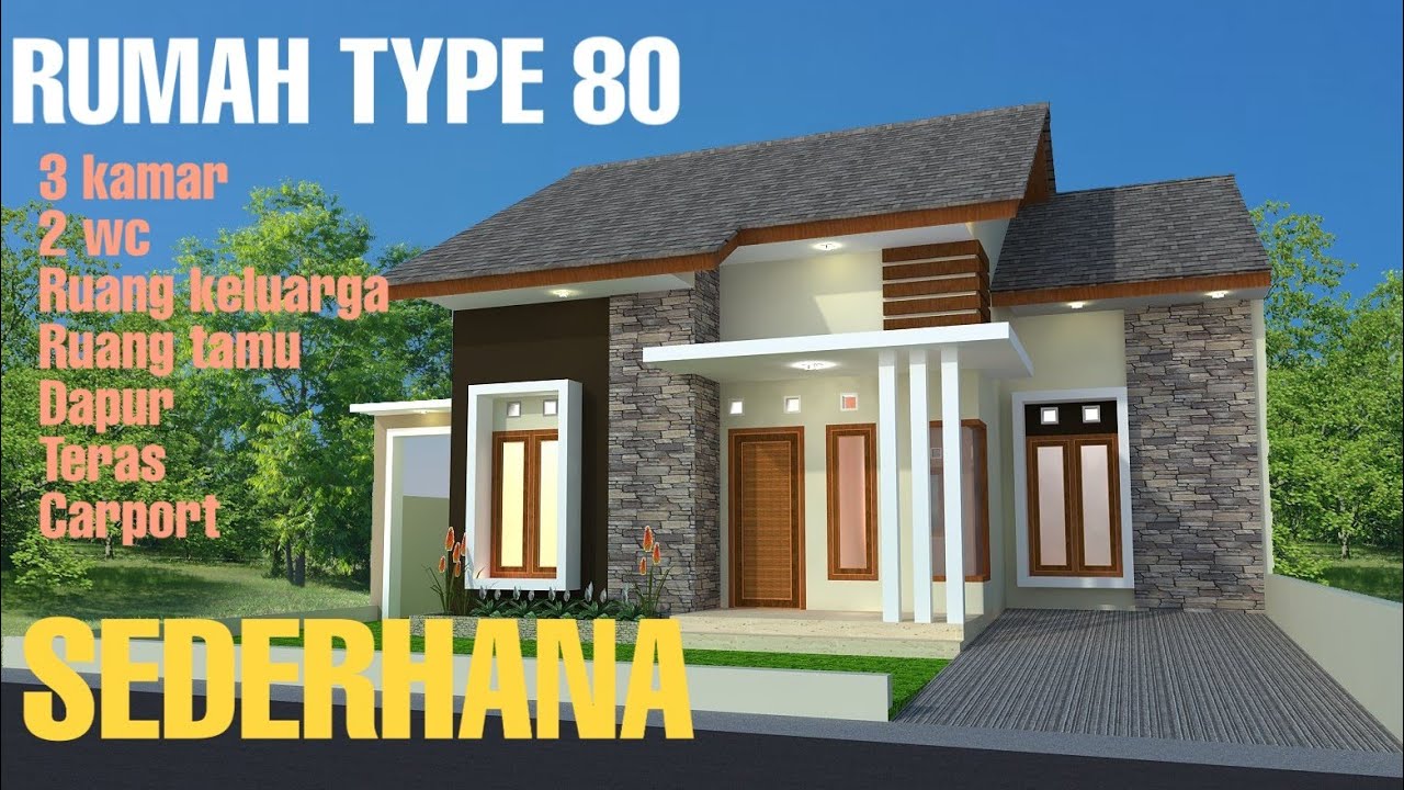 Desain Teras Rumah Type 80