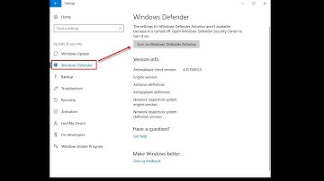 Enable or Disable Windows Defender in Windows 10