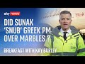 Elgin Marbles: Transport secretary denies Sunak &#39;snubbed&#39; Greek PM