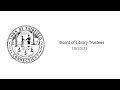 10/20/25 Board of Library Trustees