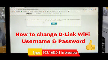 How to change Dlink wifi router username and password