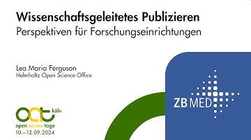 Wissenschaftsgeleitetes Publizieren | Open-Access-Tage 2024