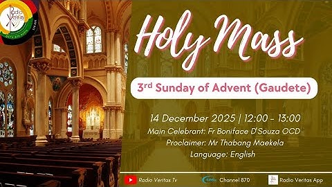 English Mass | 3rd Sunday of Advent | 14 December 2025