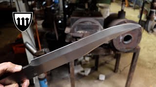 Forging a D guard bowie knife, part 2, heat treatment.