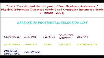 PG TRB Selection List 17.9.2022 | including Mathematics | Tamil | Prof. Suresh