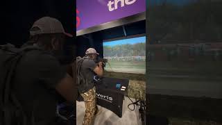 Simulated gun range at shot show 2024 #shotshow #machinegun #fullauto #vr #guns