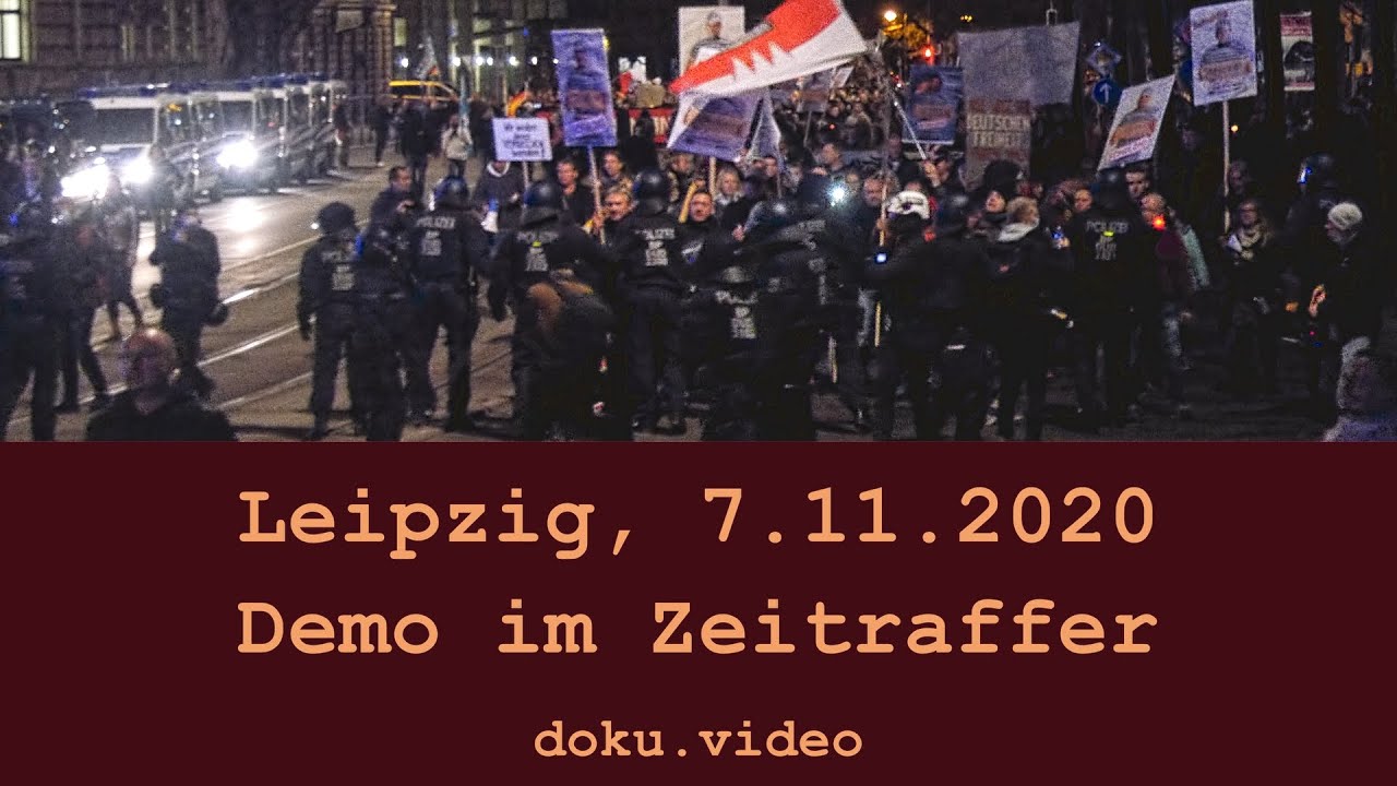 Leipzig, 7.11.2020, Demo im Zeitraffer, Demonstration am Innenstadtring
