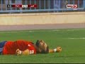 حالة أغماء فى لحظة للاعب النصر "أحمد درويش" بعد اصطدام الكرة فى وجهة