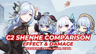 C2 SHENHE COMPARISON BOOST CRYO DMG - GENSHIN IMPACT