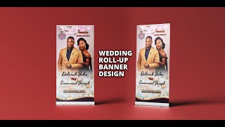 Roll-up Banner Design | How to design wedding roll-up banner in Coreldraw