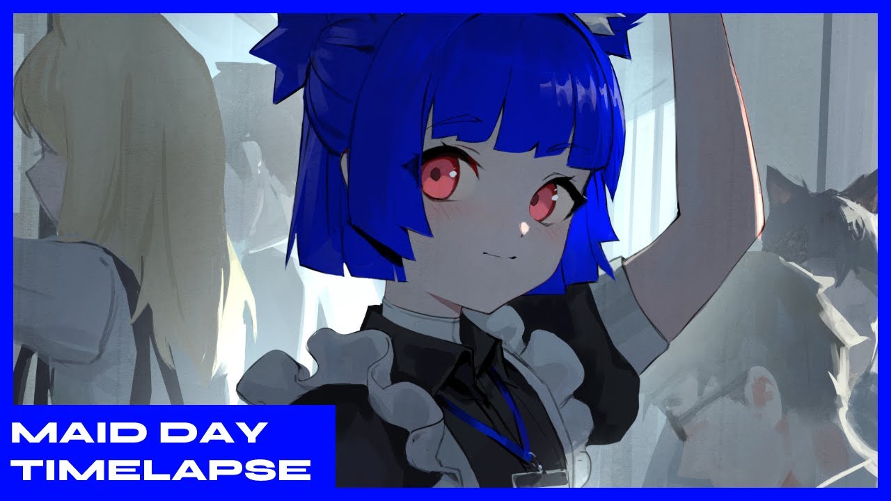 10th of May is Maid Day! | Anime painting Timelapse