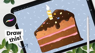 How To Draw A Cake (Animated Flame) • Procreate Tutorial