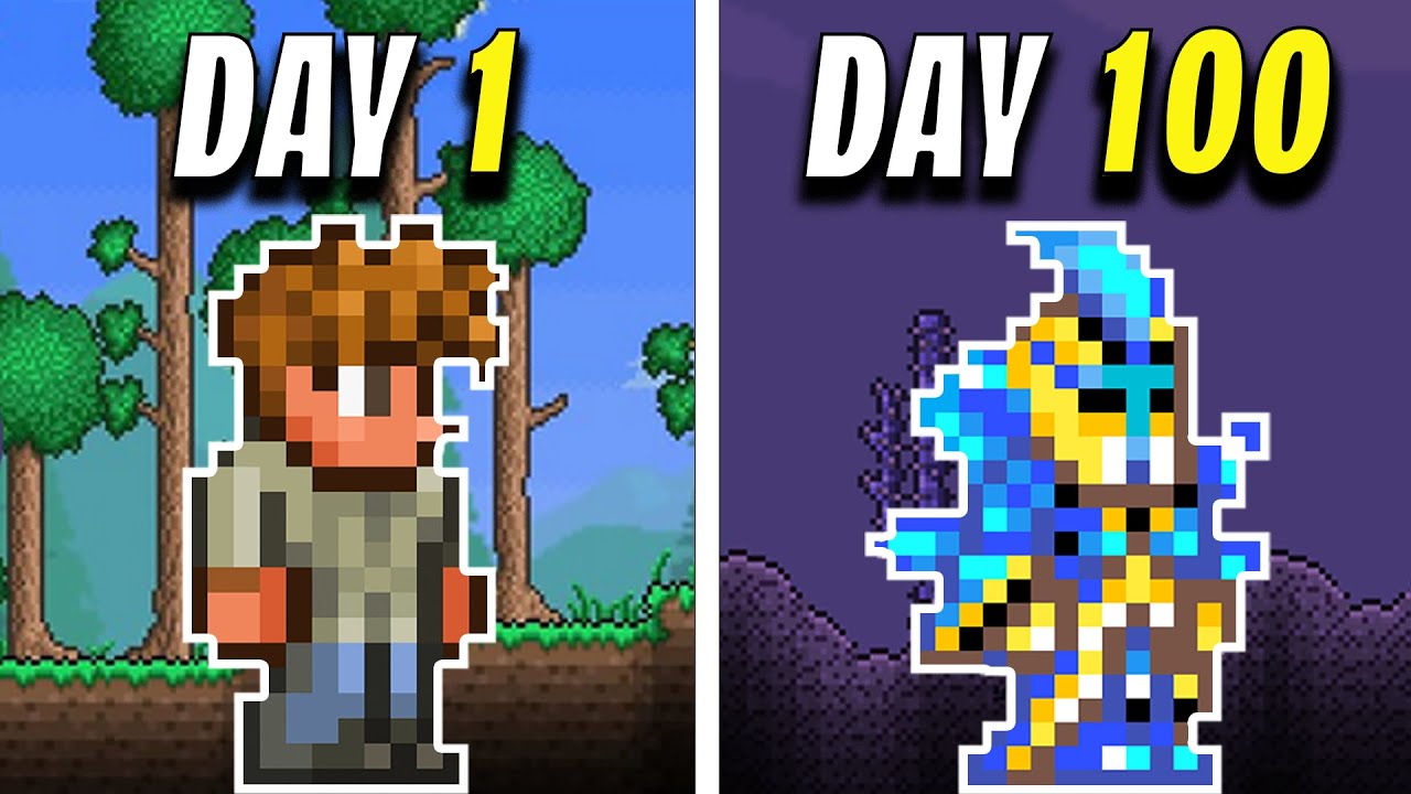 I spent 100 days in Terraria...