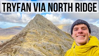 TRYFAN Via The North Ridge - Solo Scramble & Hike - Snowdonia