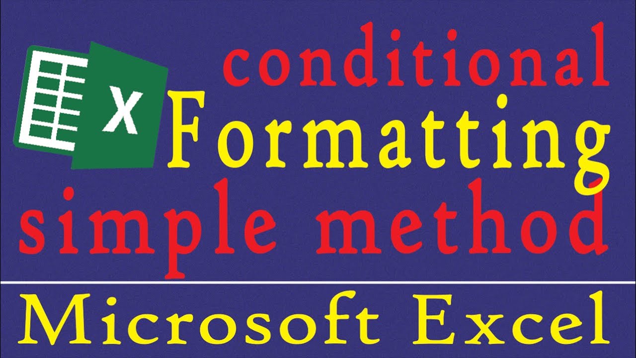 Conditional formatting in Microsoft excel - YouTube