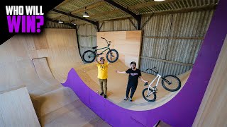 TRYING TO BEAT BEN IN A BRAKELESS BMX GAME OF ADD-ON!!