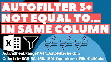 Excel VBA Macro: Autofilter w/ 3+ 