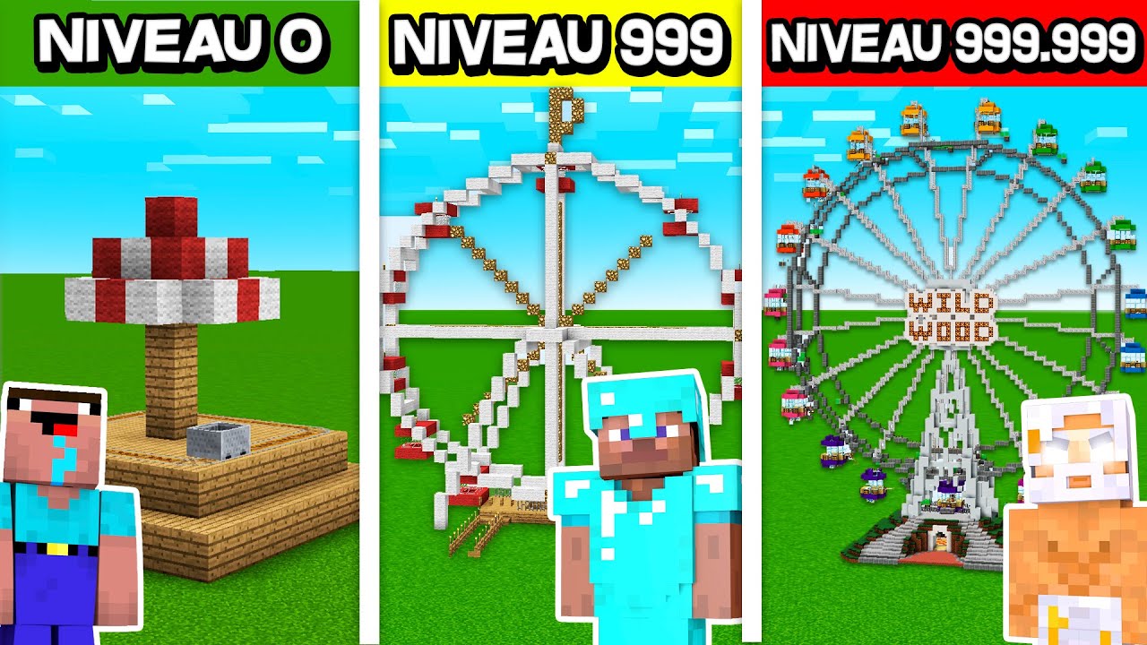 MON PARC D'ATTRACTION NIVEAU 999.999 DANS MINECRAFT ! - YouTube