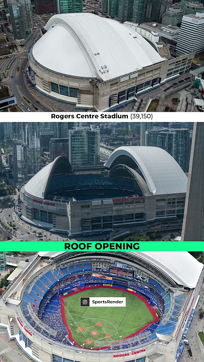 Roof opening 😱 #football #stadium #sports #baseball