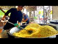 Gaint pilaf 300 kg  popular pilaf in pilaf center  popular street food asian dish uzbekistan