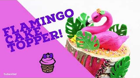 How to make a flamingo cake topper with fondant | Skye Confections