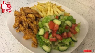 Crispy Chicken Fingers أصابع الدجاج المقرمشة