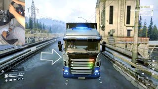 Scania Truck | Mercedes Benz | Snowrunner Gameplay  with Logitech g29