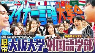 【旧帝の異端児】マイナー言語に人生を捧げる学生！大阪大学外国語学部リアルな実態を調査！【wakatte TV】#1418