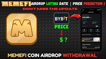 MemeFi Bot Update EXPOSED! memefi coin price prediction | MemeFi Airdrop Withdrawal and Launch Date