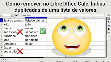 Removendo valores duplicados de uma lista com o LibreOffice Calc
