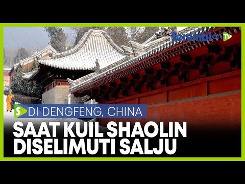 Kuil Shaolin Diselimuti Salju di Kota Dengfeng