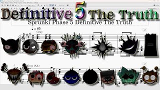 Sprunki Phase 5 Definitive The Truth 피아노 악보