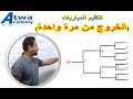 ادارة المباريات ٢ خروج المغلوب من مرة واحد بالترضية 